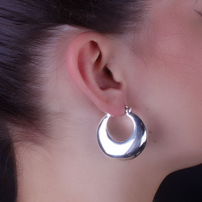 Argola de Prata Lisa - 66027