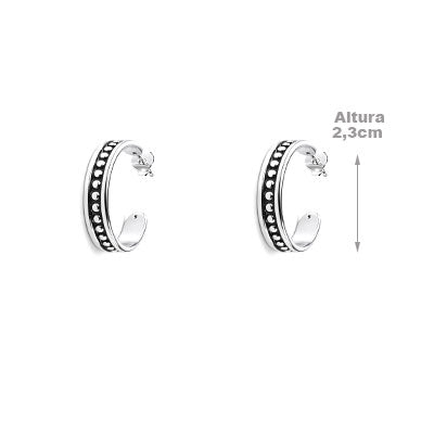 Argola de Prata Trabalhada - 66028