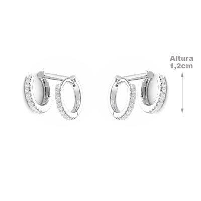 Argola de Prata com Zircônia - 66052