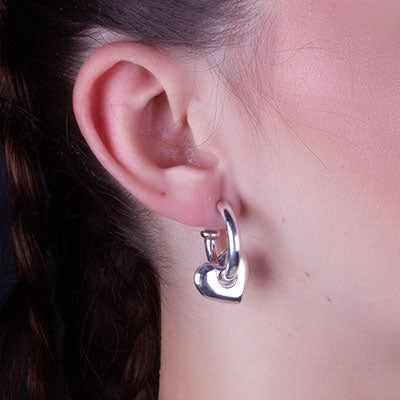 Argola de Prata Coração - 66053