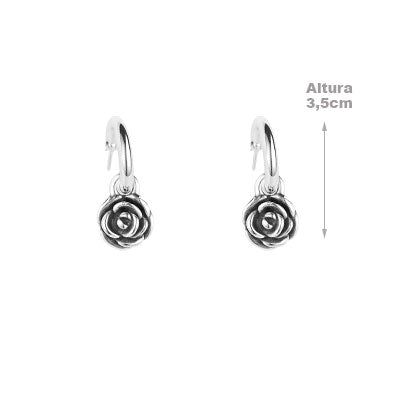 Argola de Prata Flor - 66054