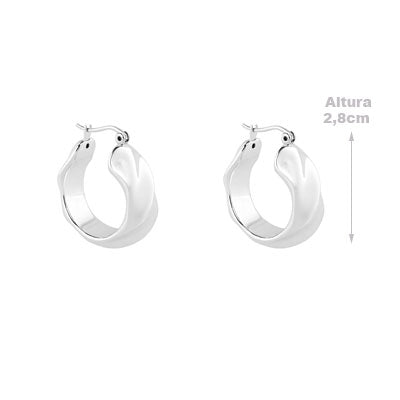 Argola de Prata Trabalhada - 66060