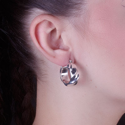 Argola de Prata Trabalhada - 66060