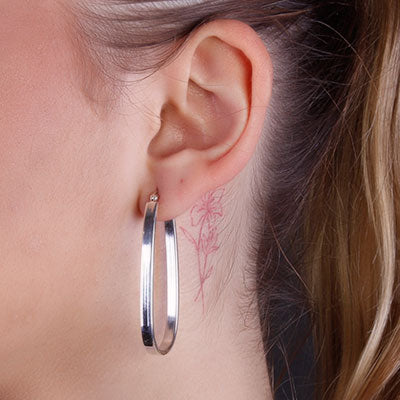 Argola de Prata Lisa - 66076