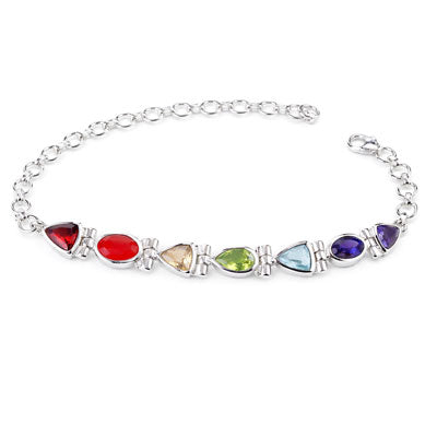 Pulseira de Prata com Pedras - 66083