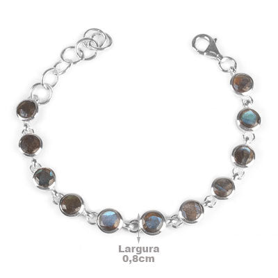 Pulseira de Prata com Labradorita - 66087