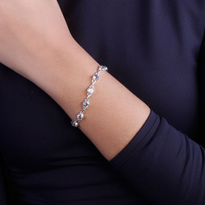 Pulseira de Prata com Topázio - 66093