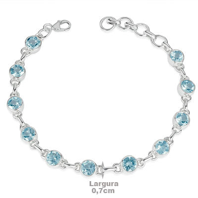 Pulseira de Prata com Topázio - 66093
