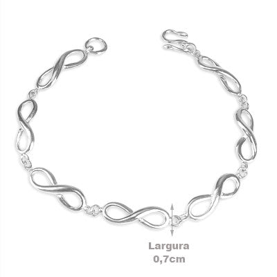 Pulseira de Prata Infinito - 66103