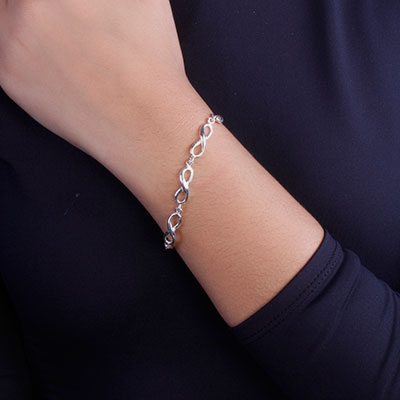 Pulseira de Prata Infinito - 66103