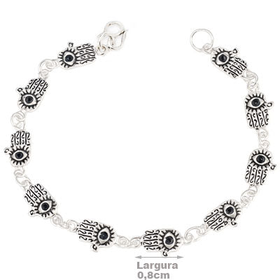 Pulseira de Prata Hamsa - 66109