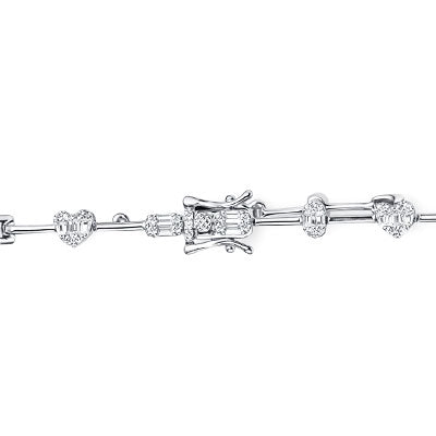 Pulseira de Prata com Zircônia - 66111 - soprata