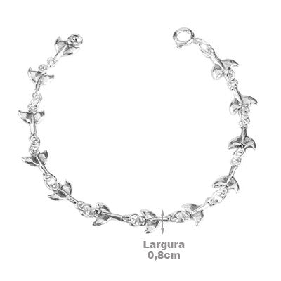 Pulseira de Prata Rabo de Baleia - 66114