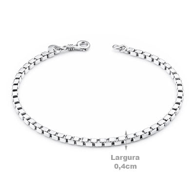 Pulseira de Prata Veneziana - 66117 - soprata