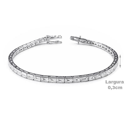 Pulseira de Prata com Zircônia - 66123 - soprata