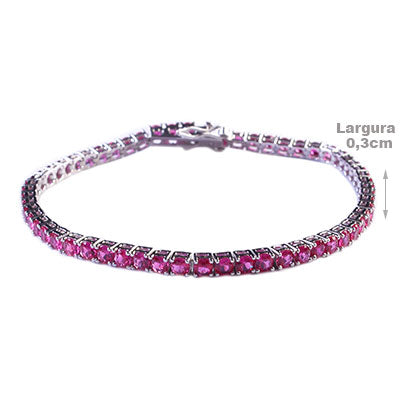 Pulseira de Prata com Zircônias - 66127