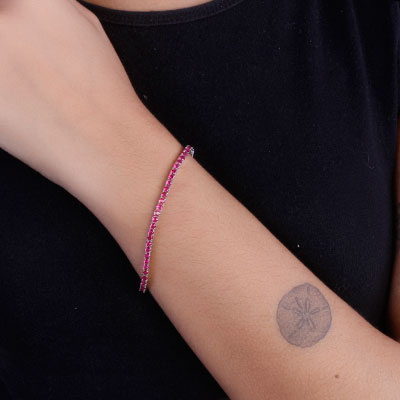 Pulseira de Prata com Zircônias - 66127