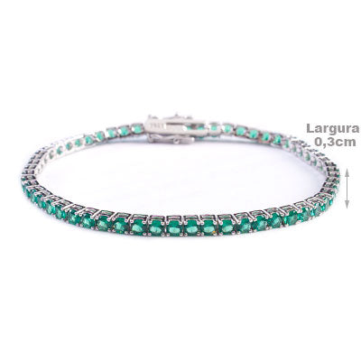Pulseira de Prata com Zircônias - 66128