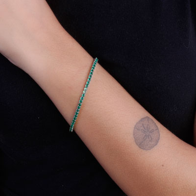 Pulseira de Prata com Zircônias - 66128