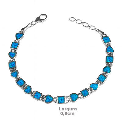 Pulseira de Prata com Opala - 66131