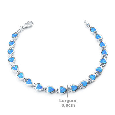 Pulseira de Prata com Opala - 66134