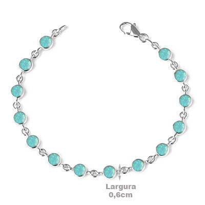 Pulseira de Prata com Opala - 66136