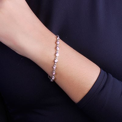 Pulseira de Prata com Opala - 66137