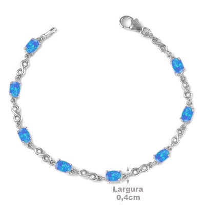 Pulseira de Prata com Opala - 66139
