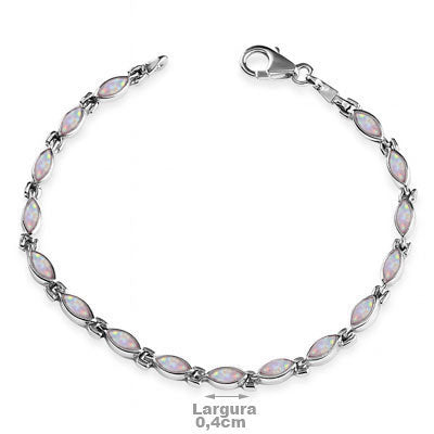 Pulseira de Prata com Opala - 66141