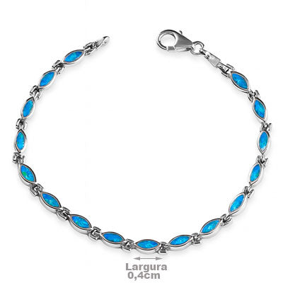 Pulseira de Prata com Opala - 66142