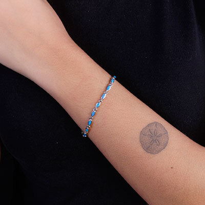 Pulseira de Prata com Opala - 66142