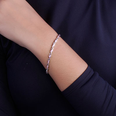 Pulseira de Prata com Opala - 66143