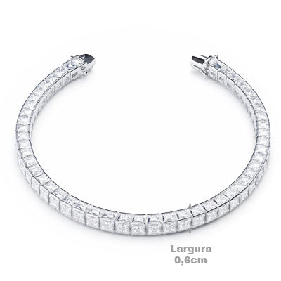 Pulseira de Prata com Zircônia - 66146 - soprata