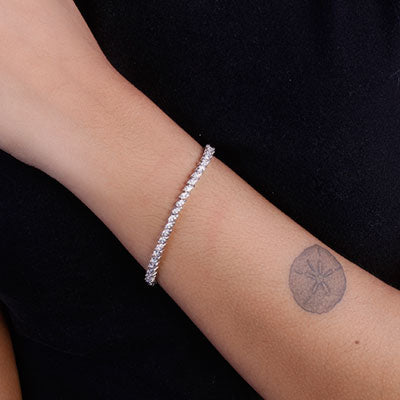 Pulseira de Prata com Zircônia - 66149
