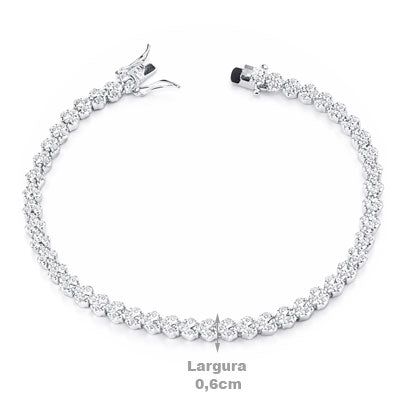 Pulseira de Prata com Zircônia - 66156 - soprata