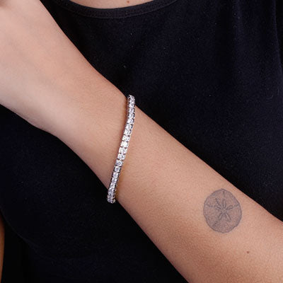 Pulseira de Prata com Zircônia - 66157