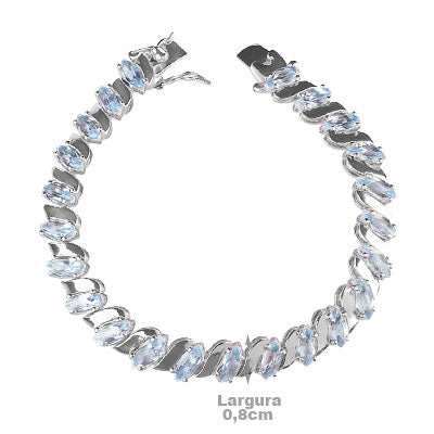Pulseira de Prata com Topázio - 66158