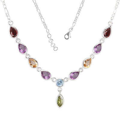 Gargantilha de Prata com Pedras - 66161