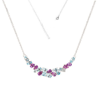 Gargantilha de Prata com Pedras - 66171