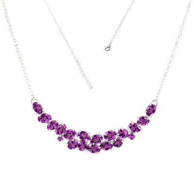 Gargantilha de Prata com Ametista - 66173