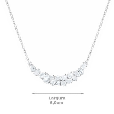 Gargantilha de Prata com Pedra da Lua - 66174