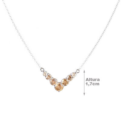 Gargantilha de Prata com Citrino - 66186