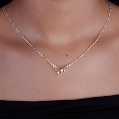 Gargantilha de Prata com Citrino - 66186