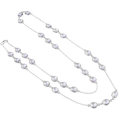 Gargantilha de Prata com Cristal - 66191