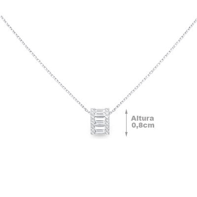 Gargantilha de Prata com Zircônia - 66196