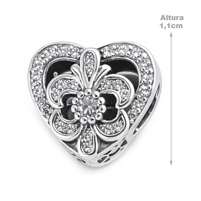 Berloque de Prata Flor de Lis - 66268