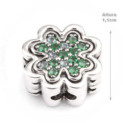 Berloque de Prata Trevo - 66278