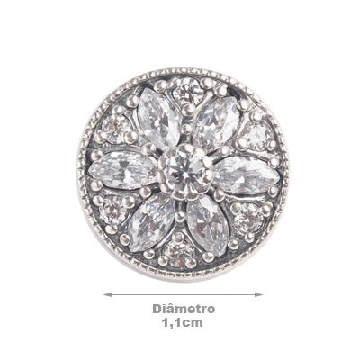 Berloque de Prata Flor - 66307
