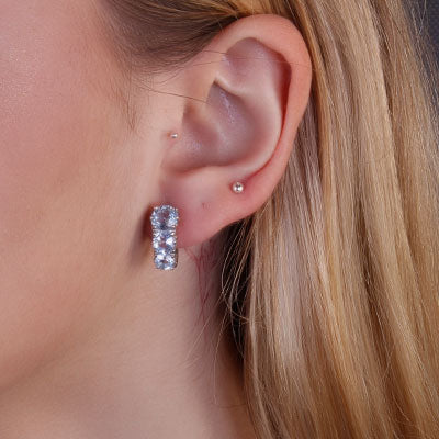 Argola de Prata com Topázio - 66337