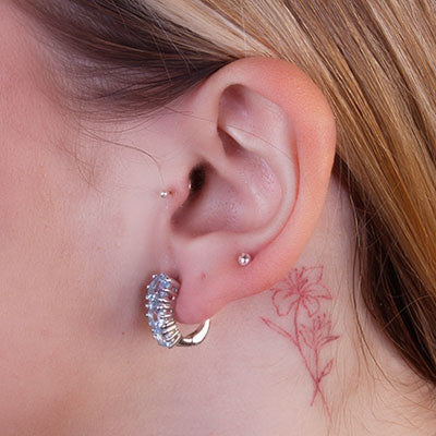 Argola de Prata com Topázio - 66337